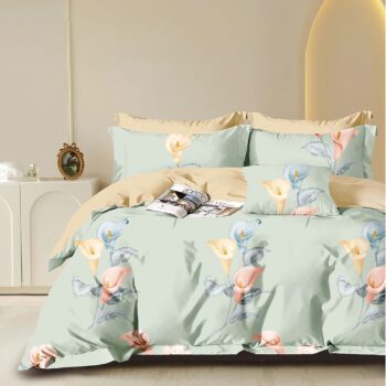 Lenjerie de pat bumbac percalle imprimat | 16502-R