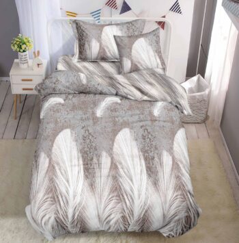 Lenjerie de pat bumbac finet - 1 persoana - 4 piese | 15740-C