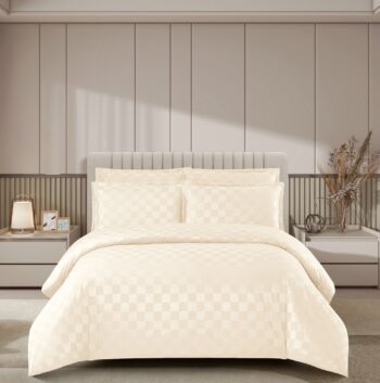 Lenjerie de pat damasc Luxury hotelier - cu elastic - 4 piese | 17021-PR