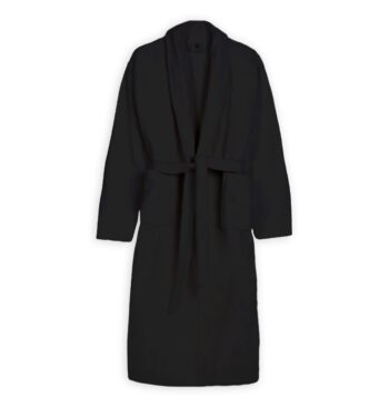 Halat de baie - Negru - Velur 100% Bumbac