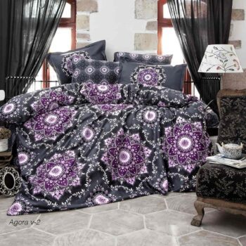 Lenjerie de pat satin Clasy King size | 6878-R