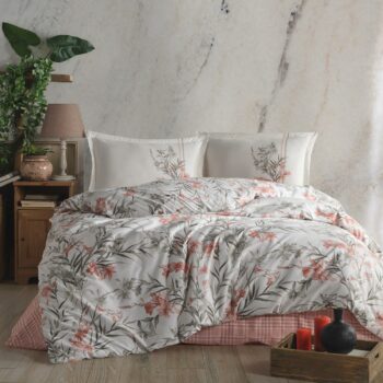 Lenjerie de pat ranforce Clasy King size | 11247-R