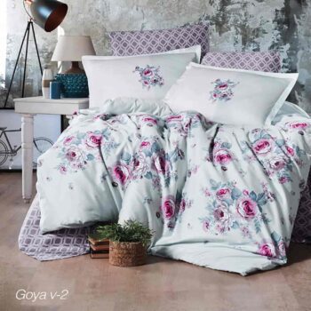 Lenjerie de pat satin Clasy King size | 6867-R