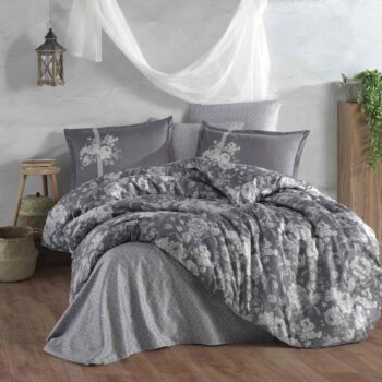 Lenjerie de pat satin Clasy King size | 6857-R