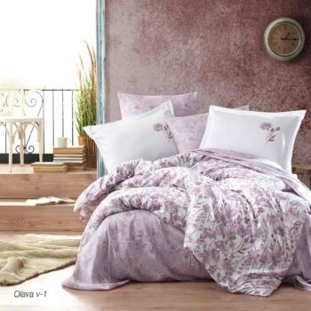 Lenjerie de pat satin Clasy King size | 6875-R