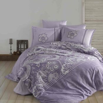 Lenjerie de pat satin Clasy King size | 6849-R