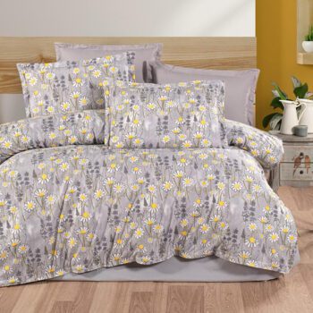 Lenjerie de pat ranforce Clasy King size | 11282-R