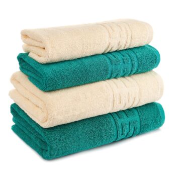 set, prosoape de baie, bumbac, greek border, 4 piese