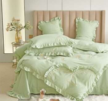 Lenjerie de pat bumbac Brodat Deluxe - 4 piese | 7112-VH
