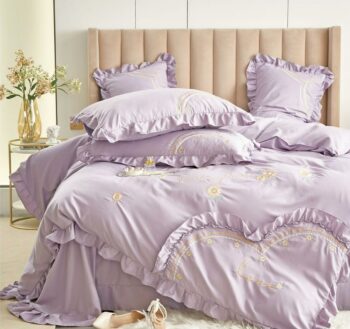 Lenjerie de pat bumbac Brodat Deluxe - 4 piese | 7105-VH