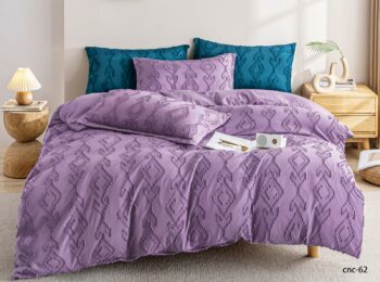 Lenjerie de pat bumbac finet cu elastic Premium – 4 piese | 12454-CN