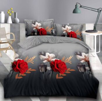 Lenjerie de pat bumbac satinat 3D – 4 piese | 13945