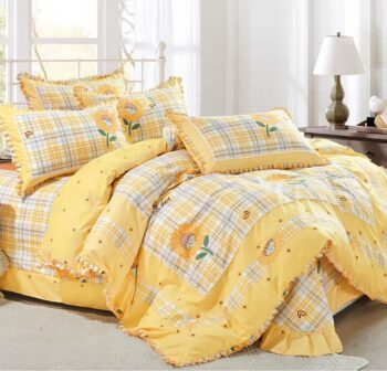 Lenjerie de pat 100% bumbac Brodat - 4 piese | 14311-VH
