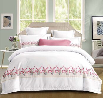 Lenjerie de pat 100% bumbac - cu elastic - 4 piese | 14889-PR