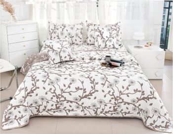 Cuvertura de pat de bumbac cu in - 5 piese | 16149-P