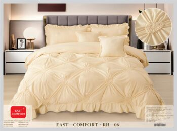 Lenjerie de pat catifea cu inimi brodate – 6 piese | 17369-CH