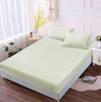 Husa de pat bumbac damasc cu elastic - 3 piese | 18210-TL