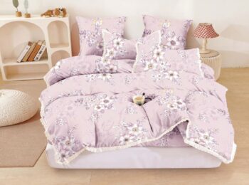 Lenjerie de pat bumbac finet cu elastic – 6 piese | 18682-TL
