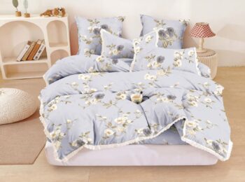 Lenjerie de pat bumbac finet cu elastic – 6 piese | 18671-TL