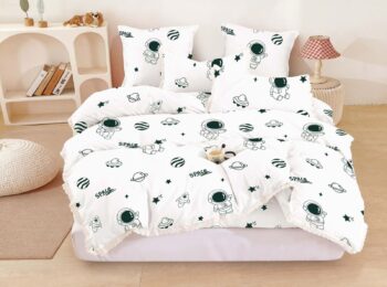 Lenjerie de pat bumbac finet cu elastic – 6 piese | 18670-TL