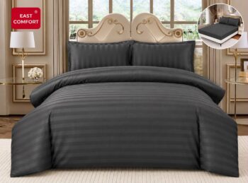 Lenjerie de pat damasc Horeca Premium - cu elastic - 4 piese | 19346-CH