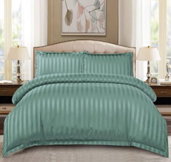 Lenjerie de pat damasc Deluxe gama Horeca - cu elastic - 4 piese | 19360-PR