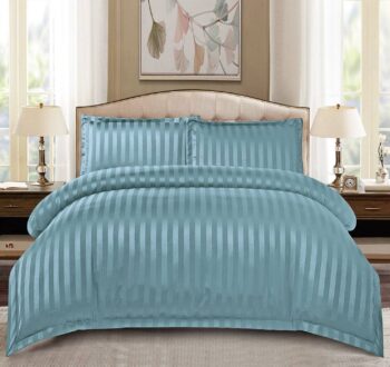 Lenjerie de pat damasc Deluxe gama Horeca - cu elastic - 4 piese | 19363-PR
