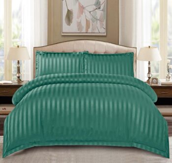 Lenjerie de pat damasc Deluxe gama Horeca - cu elastic - 4 piese | 19367-PR