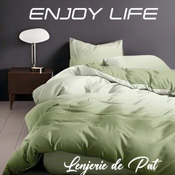 Lenjerie de pat bumbac finet "Enjoy Life" - 4 piese | 17001-R