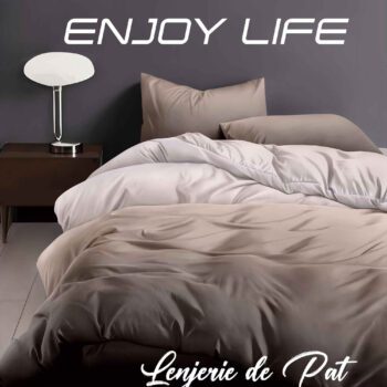 Lenjerie de pat bumbac finet "Enjoy Life" - 4 piese | 16982-R