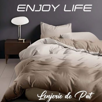 Lenjerie de pat bumbac finet "Enjoy Life" - 4 piese | 16986-R