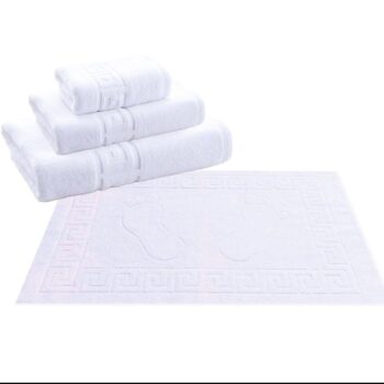 Set 3 Prosoape - Plus 1 Covoras Baie 30x50 50x90 70x140 100% Bumbac | 018
