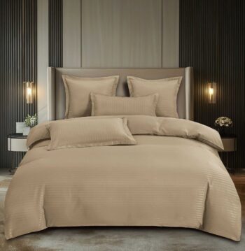 Lenjerie de pat damasc Premium gama Horeca - cu elastic - 6 piese | 16772-C